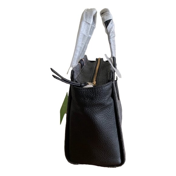 NWT KATE SPADE Charcoal Grey & Navy Jackson Street Small Hayden Satchel RARE - Picture 9 of 13